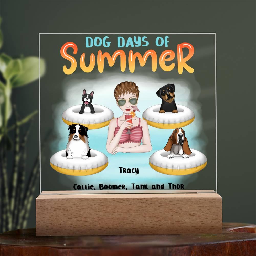 Personalized Dog Days of Summer Acrylic Plaque - Mallard Moon Gift Shop