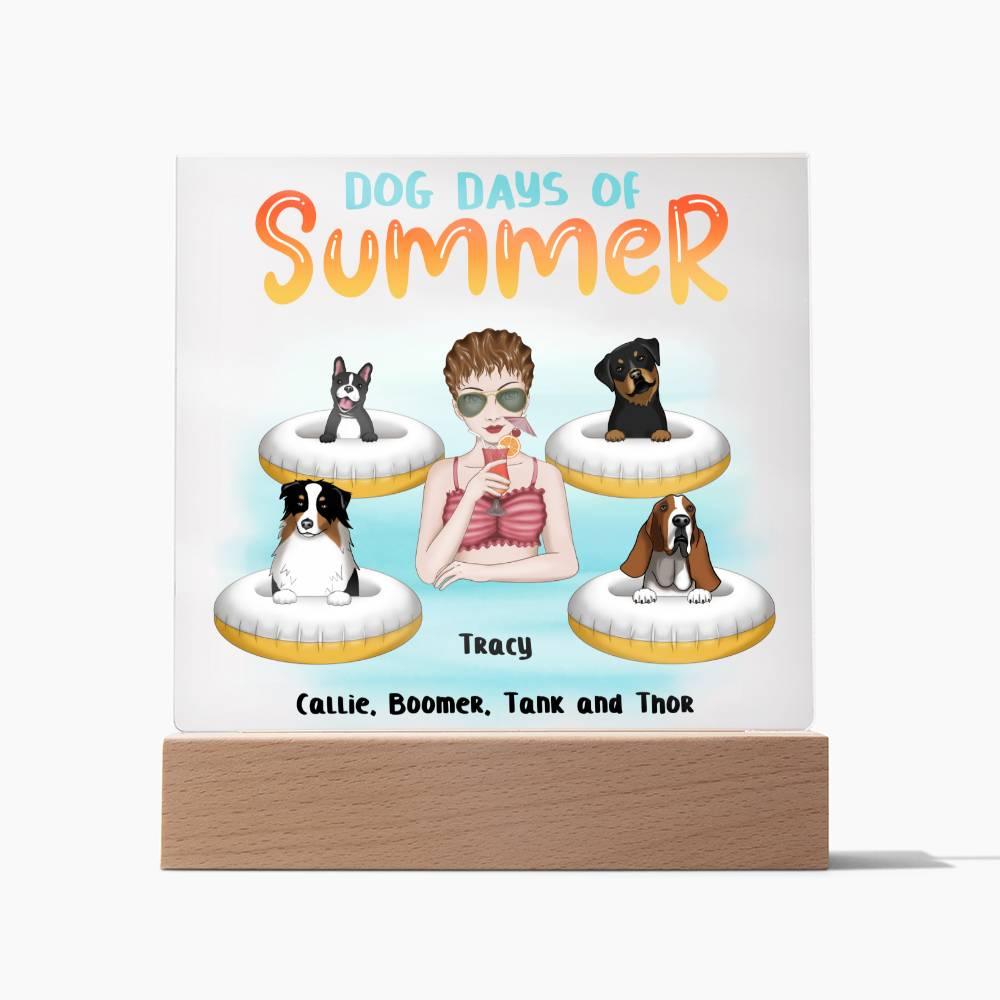 Personalized Dog Days of Summer Acrylic Plaque - Mallard Moon Gift Shop