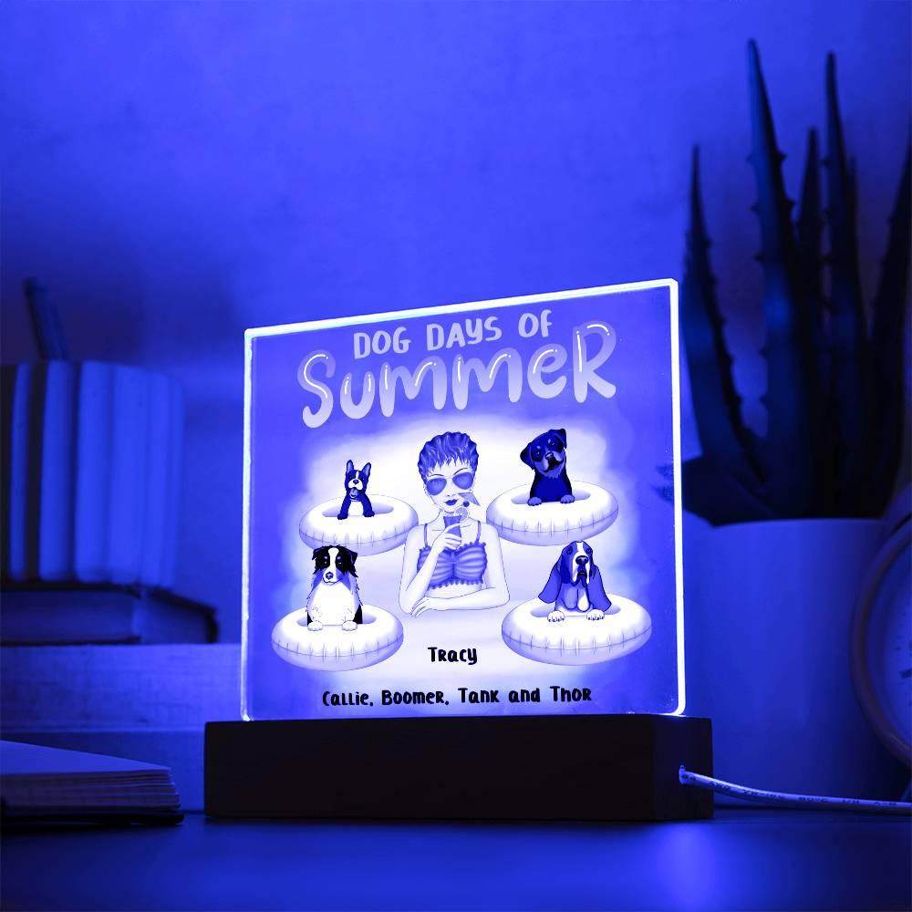 Personalized Dog Days of Summer Acrylic Plaque - Mallard Moon Gift Shop