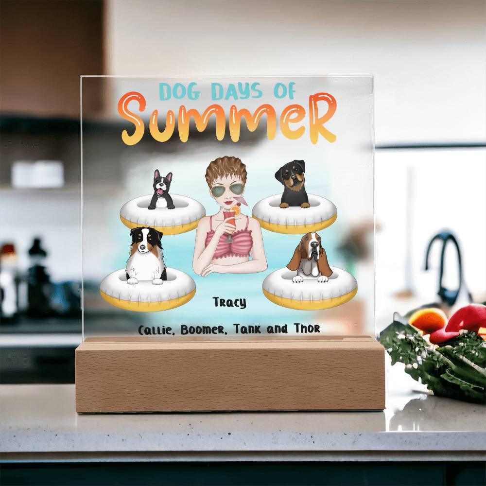 Personalized Dog Days of Summer Acrylic Plaque - Mallard Moon Gift Shop