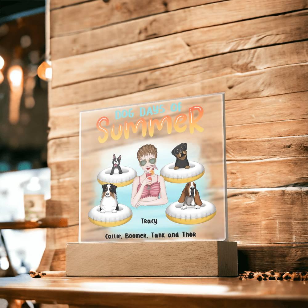 Personalized Dog Days of Summer Acrylic Plaque - Mallard Moon Gift Shop