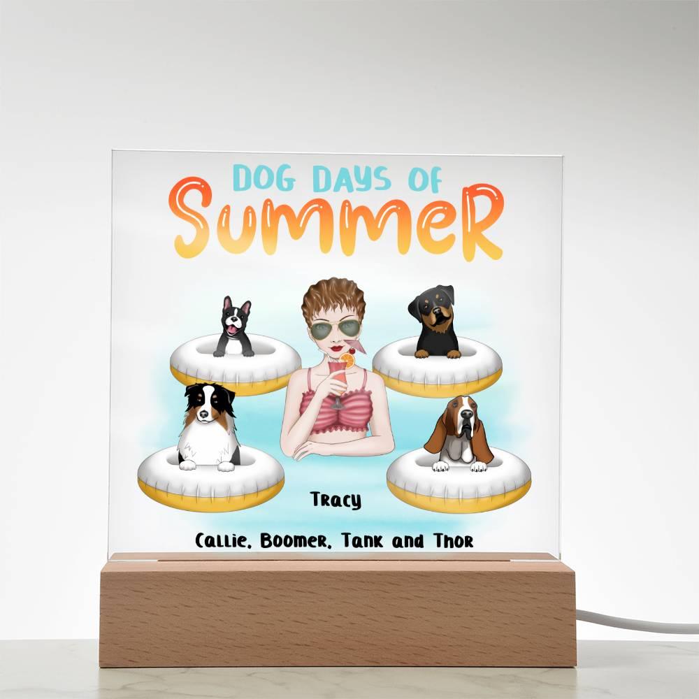 Personalized Dog Days of Summer Acrylic Plaque - Mallard Moon Gift Shop