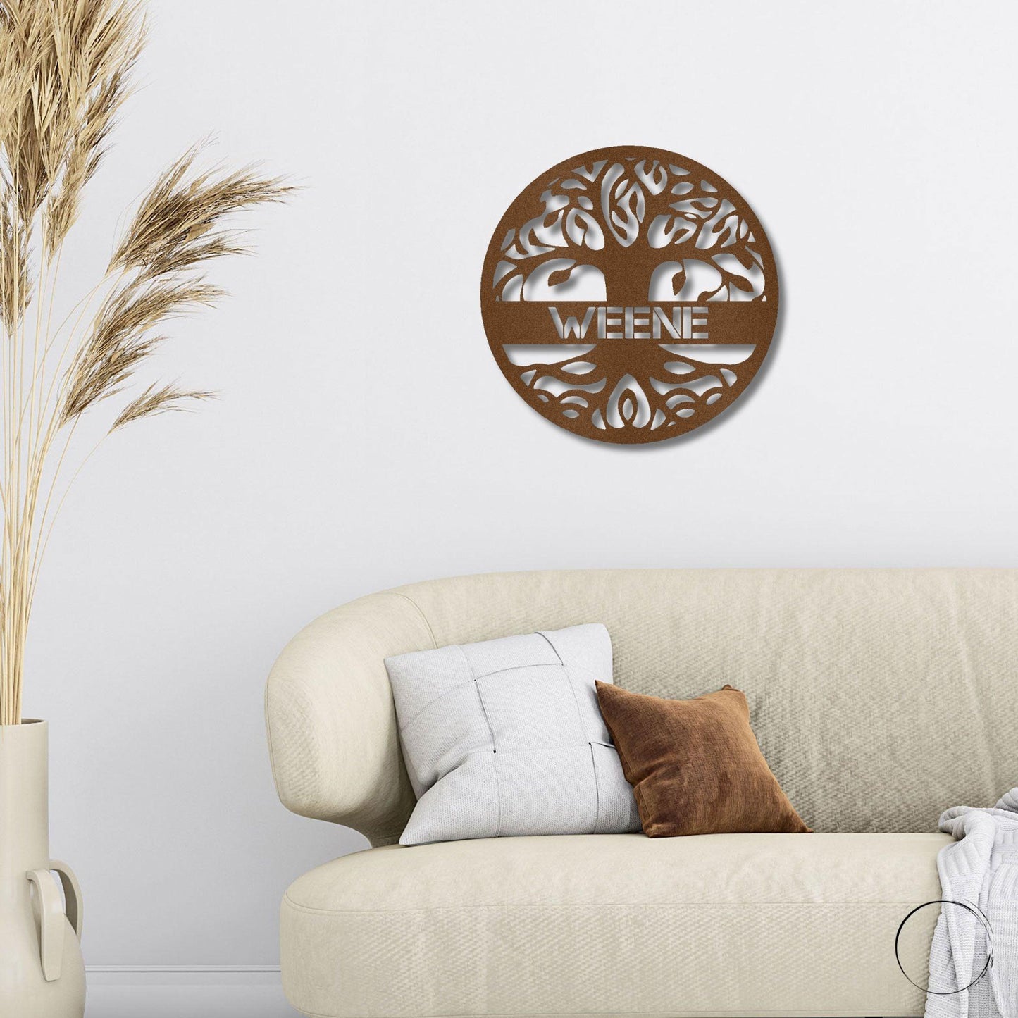 Personalized Family Name Tree of Life Indoor Outdoor Steel Wall Sign Metal Art - Mallard Moon Gift Shop