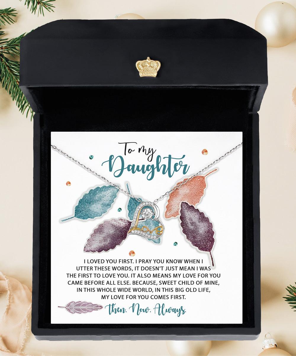 Daughter Birthday, Graduation, Christmas Inspirational Gift  - Pray You Know - Love Dancing Heart Pendant Necklace - Mallard Moon Gift Shop