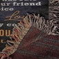 Romantic Gift for Wife - I Can't Live without You Custom Heirloom Woven Blanket - Mallard Moon Gift Shop