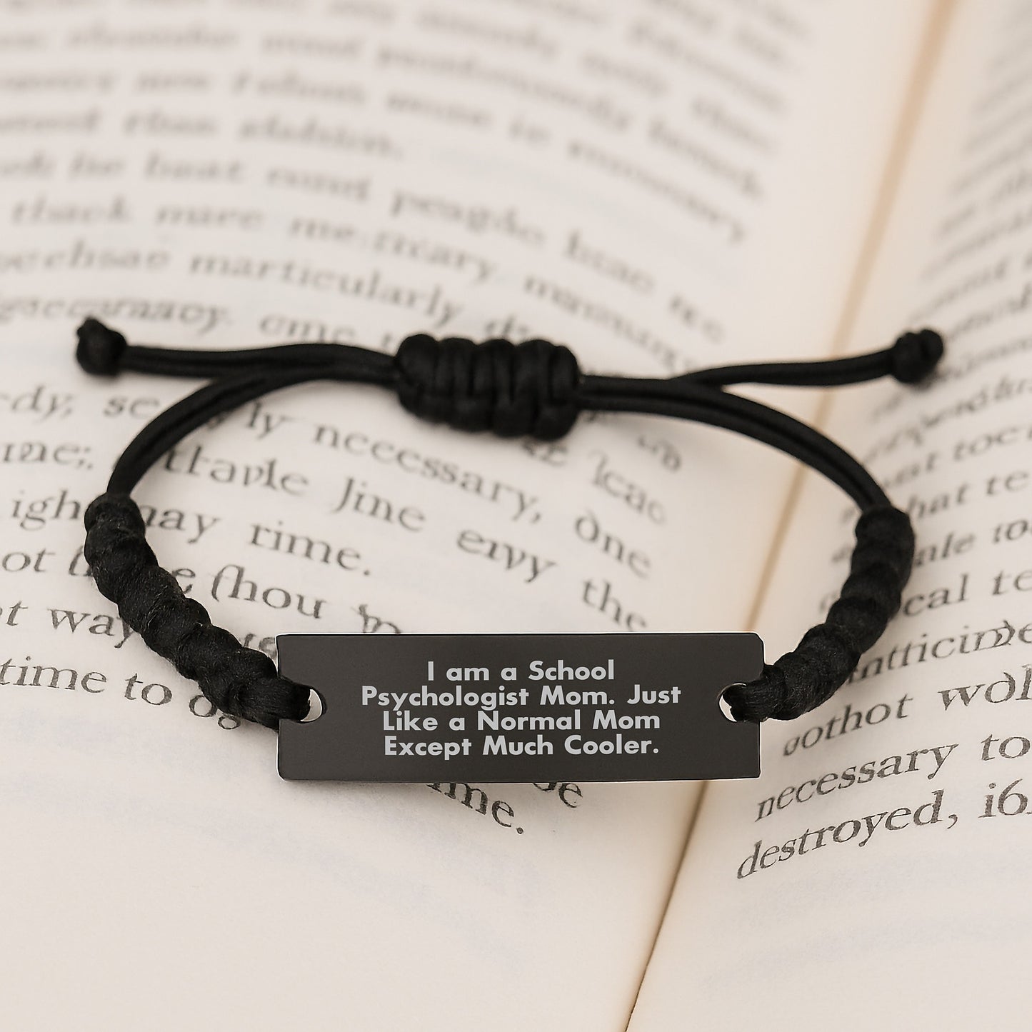 Funny School Psychologist Rope Bracelet Gifts from Mom for School Psychologist Graduation, I'm A School Psychologist Mom - Unique Gifts for School Psychologist Women, Mothers, Friends, and Family - Image 3