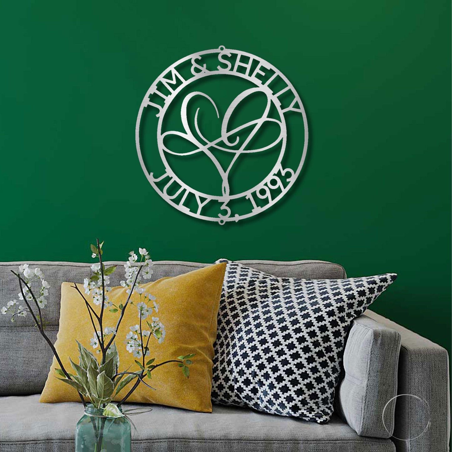 Infinite Love Personalized Name Steel Wall Sign Valentine Anniversary Birthday Gift - Mallard Moon Gift Shop