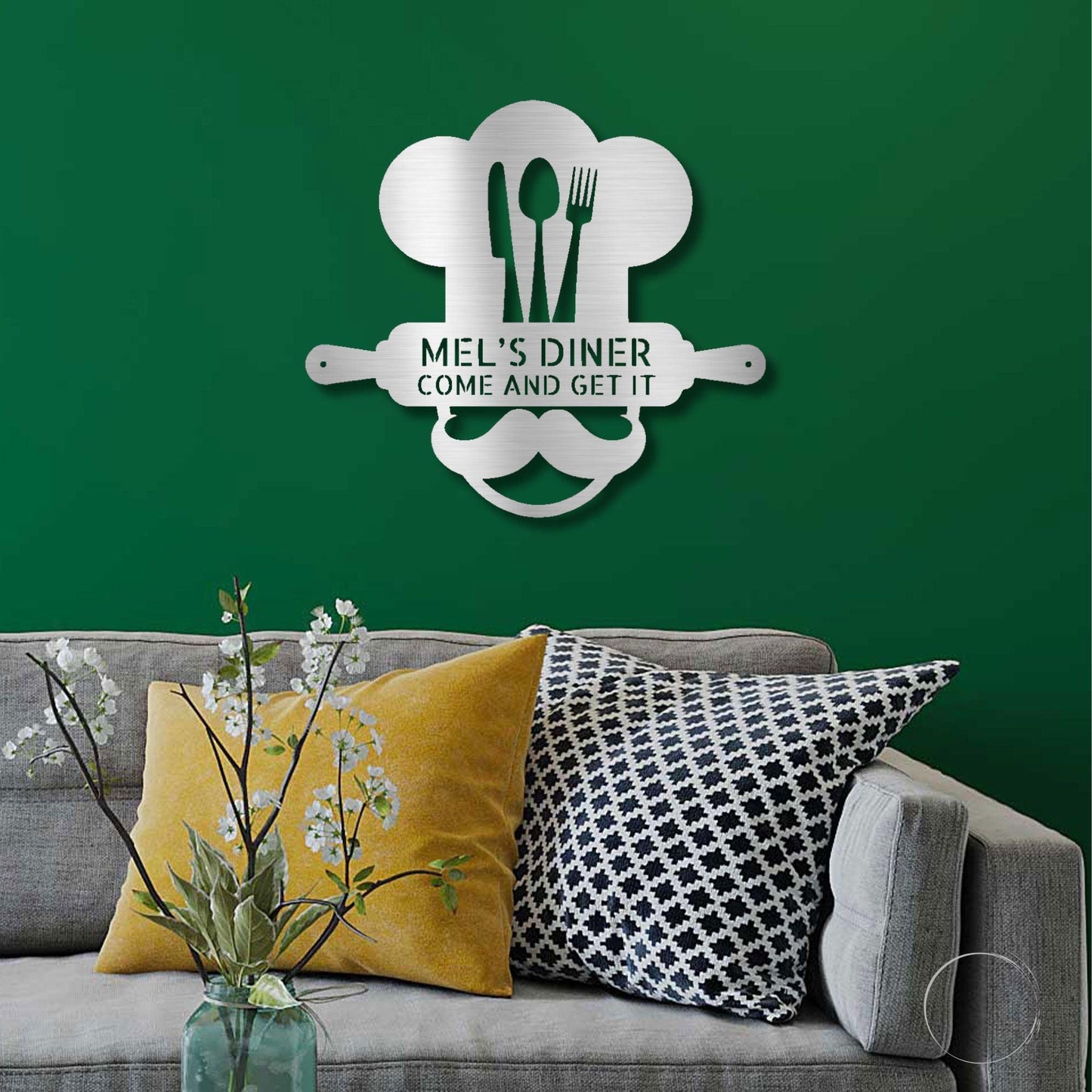 Personalized Diner Metal Wall Art: Where Every Meal is Your Signature Dish - Mallard Moon Gift Shop