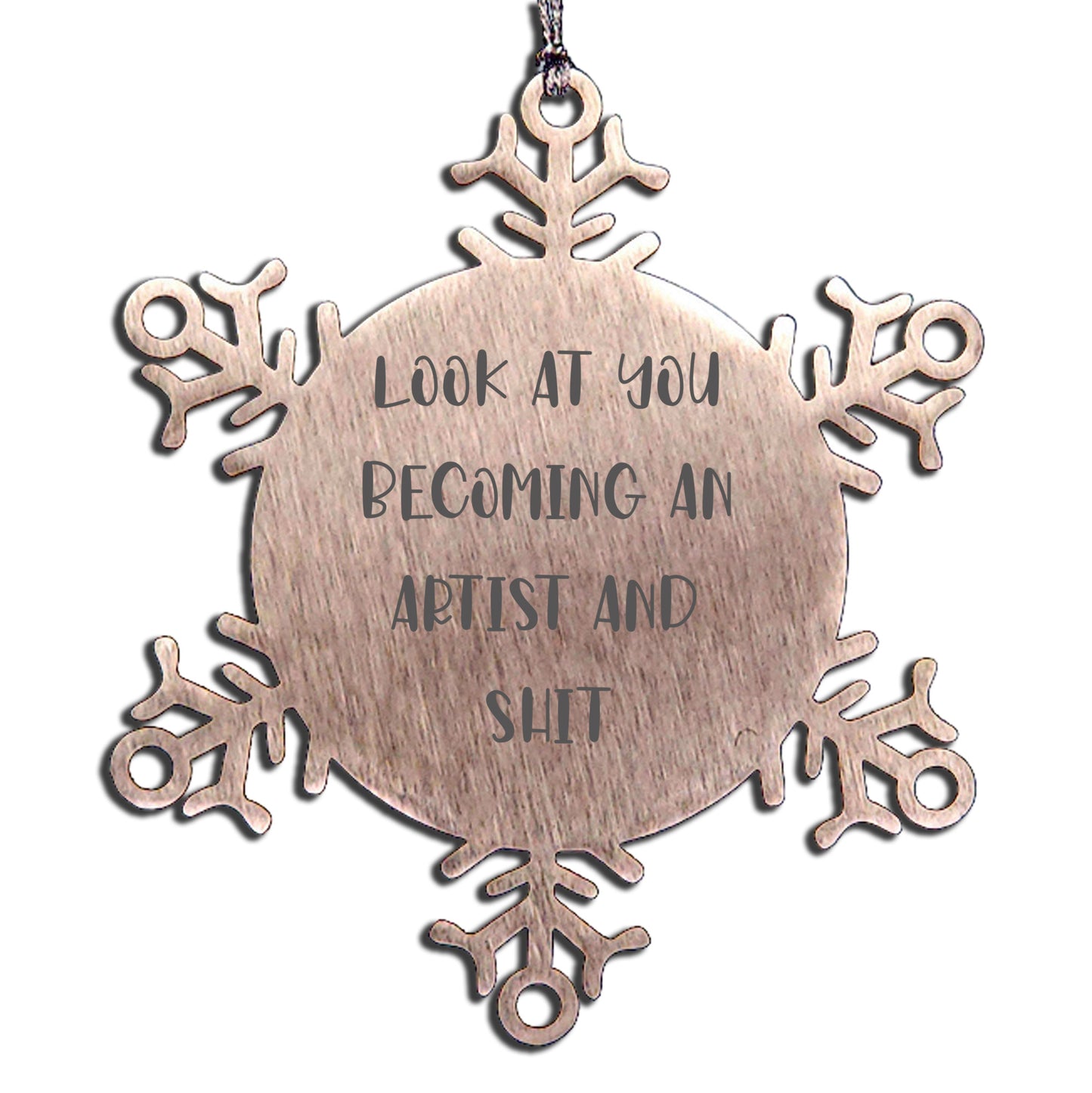 Funny Artist Snowflake Ornament Gifts for Artist Friends and Family, Gifts from Men to Women, Unique Christmas Unique Gifts for Artist Lover