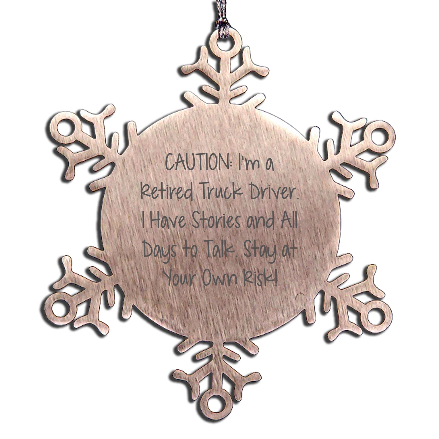 Truck Driver Christmas Unique Gift Funny Snowflake Ornament Gifts from Friends to Truck Driver