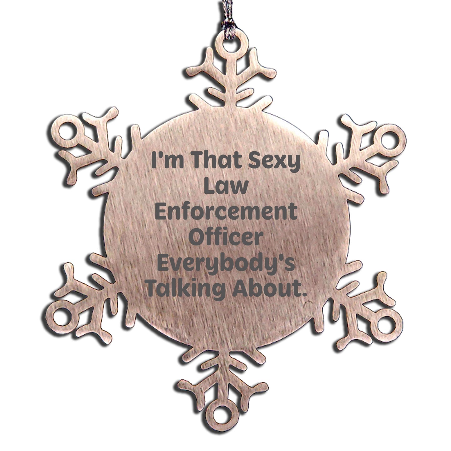 Funny Law Enforcement Officer Snowflake Christmas Tree Ornament Gifts