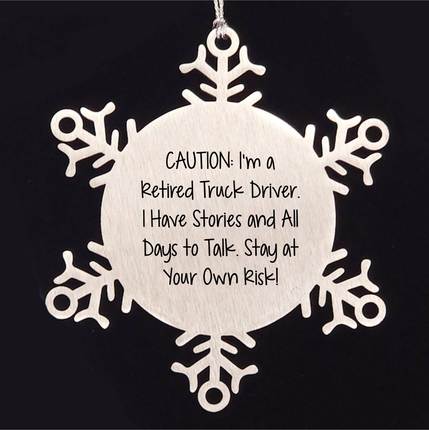 Truck Driver Christmas Unique Gift Funny Snowflake Ornament Gifts from Friends to Truck Driver