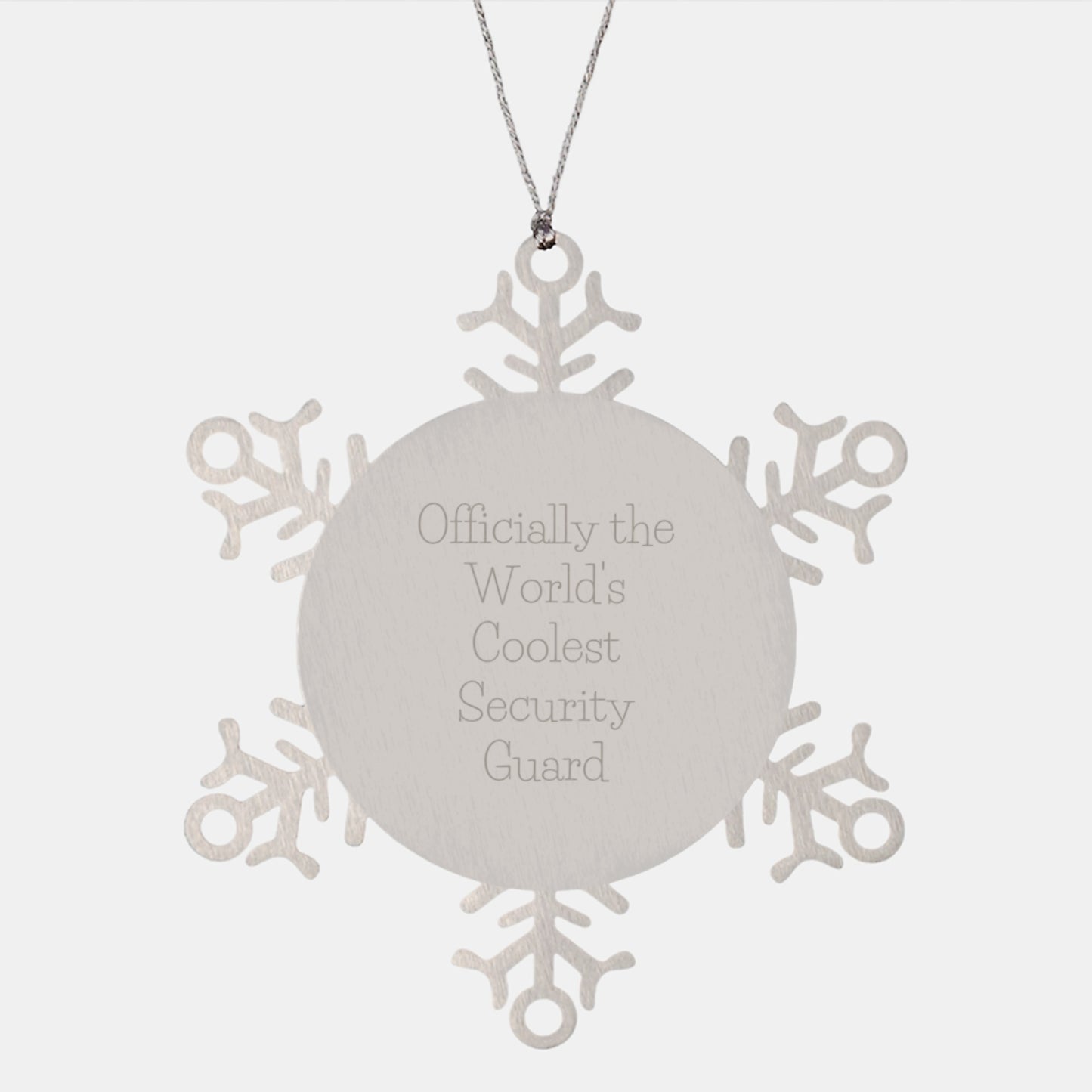 Funny Security Guard Snowflake Ornament Gifts from Friends for Security Guard Christmas Unique Gifts - Image 1