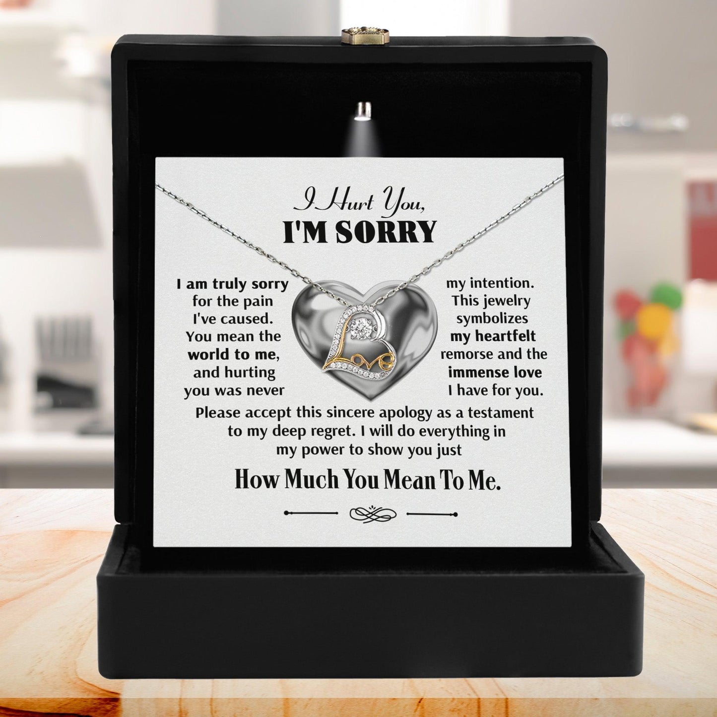 Apology Gift for Girlfriend, Wife, Soulmate - Sorry, Sincere Apology - Love Dancing Heart Pendant Necklace - Mallard Moon Gift Shop
