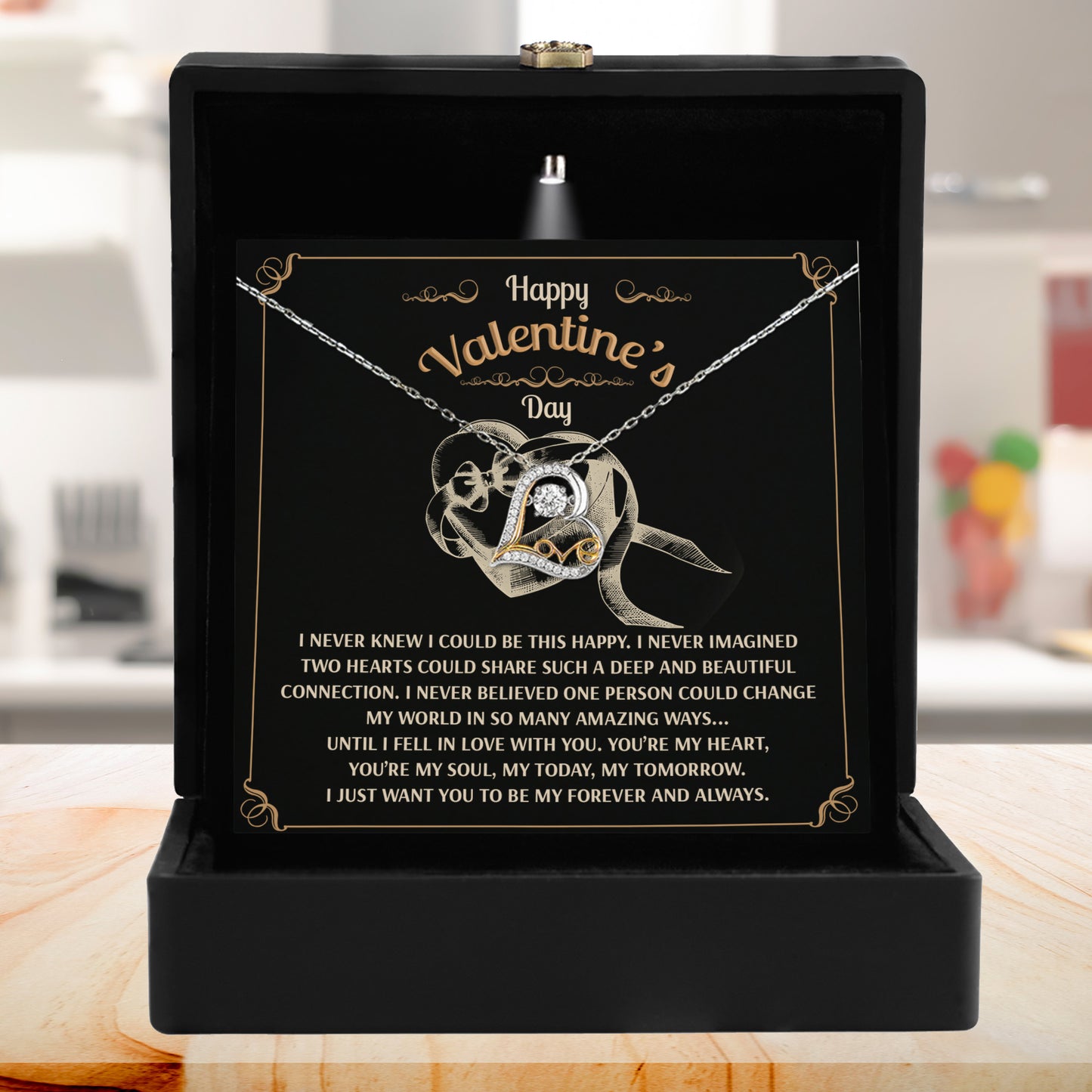 You’re My Forever - Love Dancing Heart Necklace - A Timeless Expression of Love for Your Soulmate - Heartfelt Gift for Valentine's Day - Mallard Moon Gift Shop