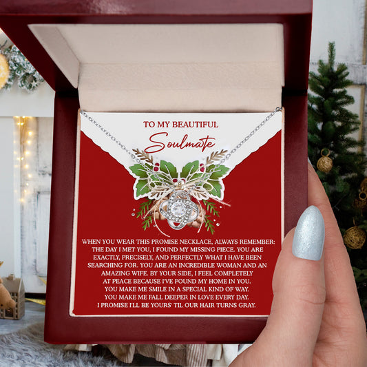 Gift for Soulmate - At Peace - Love Knot Pendant Necklace - Mallard Moon Gift Shop