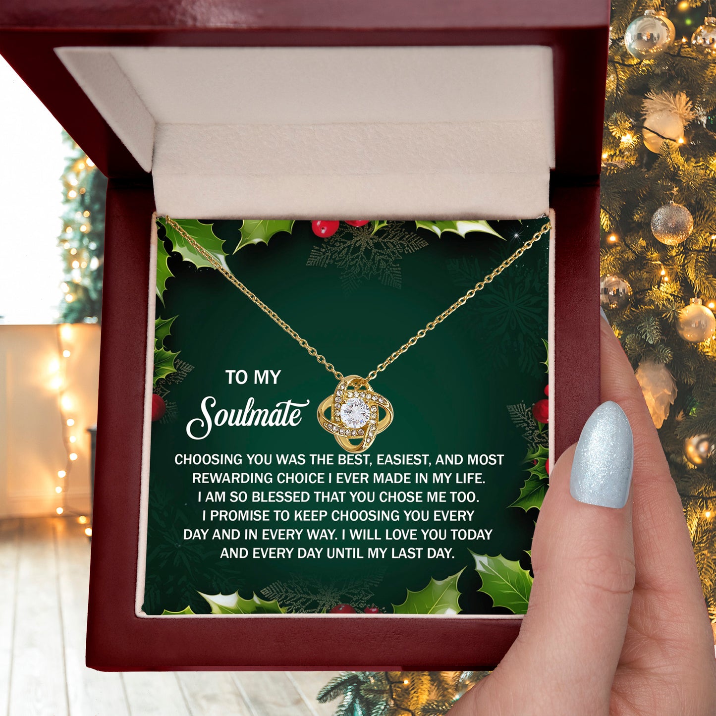 Gift for Soulmate - Chose Me Too - Love Knot Pendant Necklace - Mallard Moon Gift Shop
