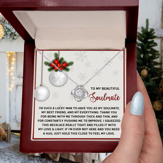 Gift for Soulmate - Feel My Love - Love Knot Pendant Necklace - Mallard Moon Gift Shop