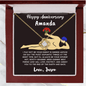 Soulmate Gift Knight in Shining Armor Personalized Love Knot Necklace - Mallard Moon Gift Shop