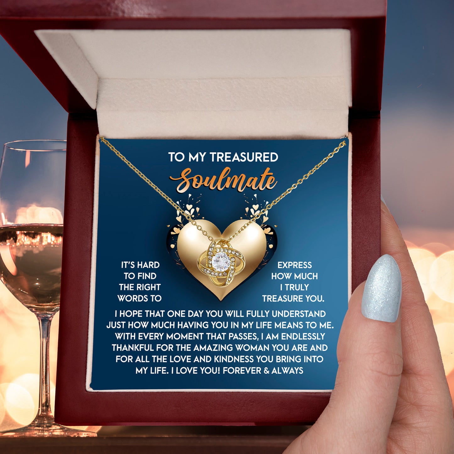 Gift for Soulmate - In My Life - Love Knot Pendant Necklace - Mallard Moon Gift Shop
