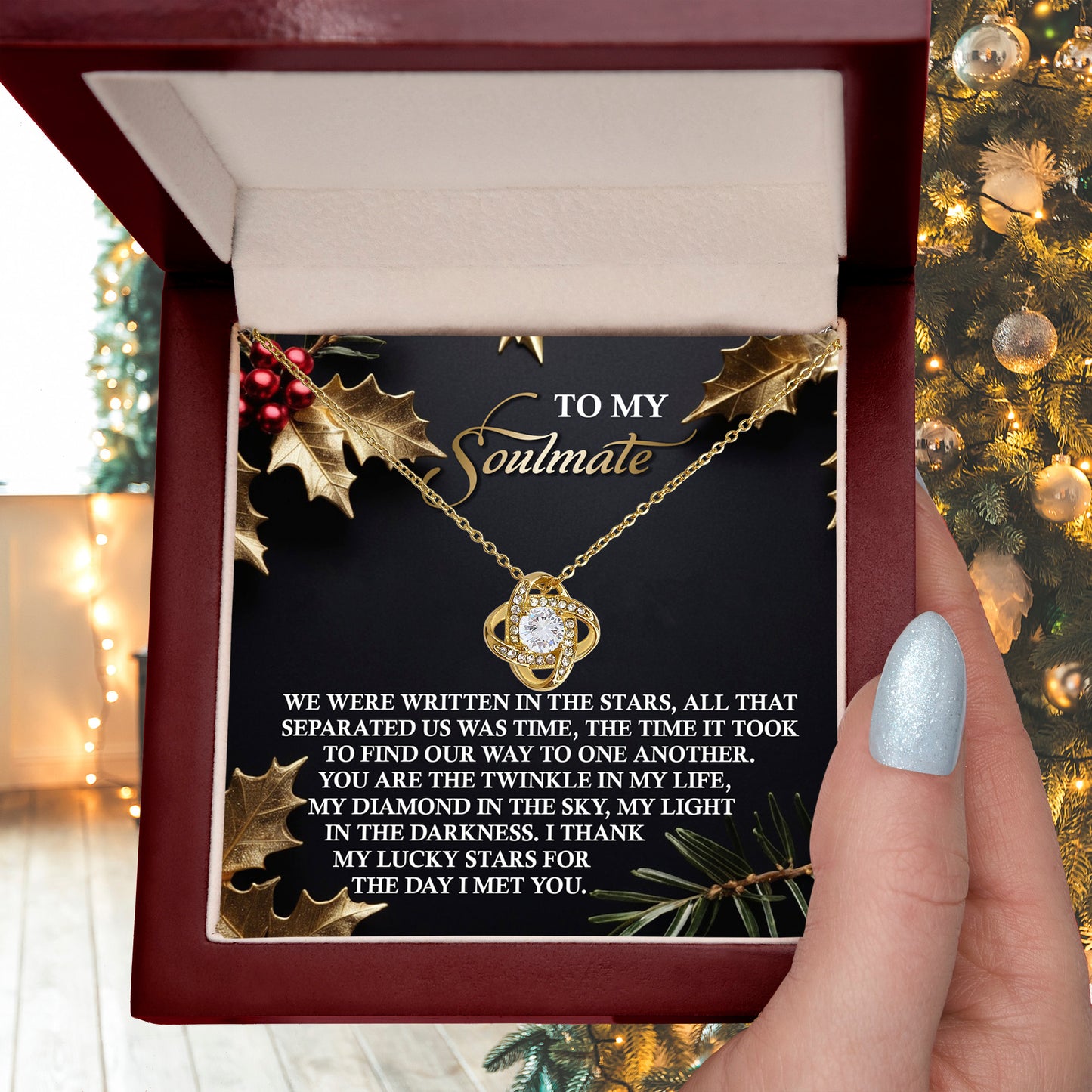 Gift for Soulmate - In The Stars - Love Knot Pendant Necklace - Mallard Moon Gift Shop