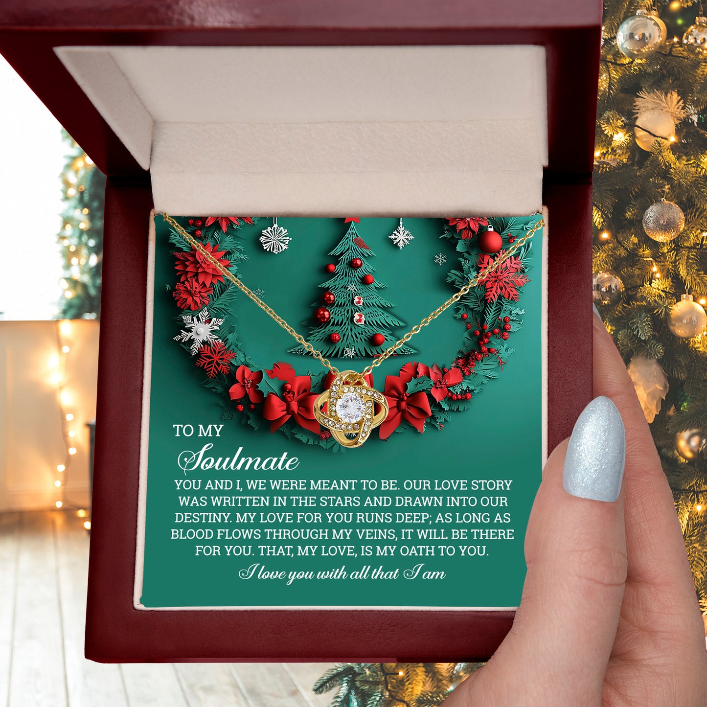 Gift for Soulmate - Love Story - Love Knot Pendant Necklace - Mallard Moon Gift Shop