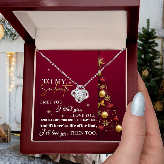 Gift for Soulmate - Love You Then - Love Knot Pendant Necklace - Mallard Moon Gift Shop