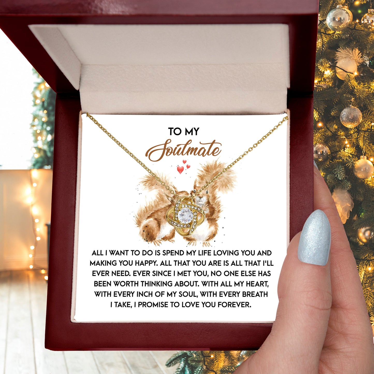 Gift for Soulmate - Making You Happy - Love Knot Pendant Necklace - Mallard Moon Gift Shop