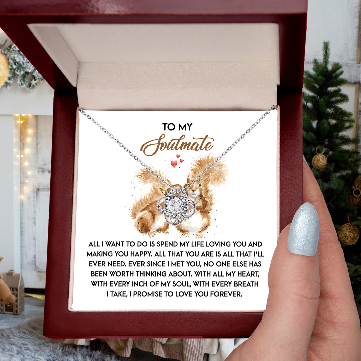 Gift for Soulmate - Making You Happy - Love Knot Pendant Necklace - Mallard Moon Gift Shop