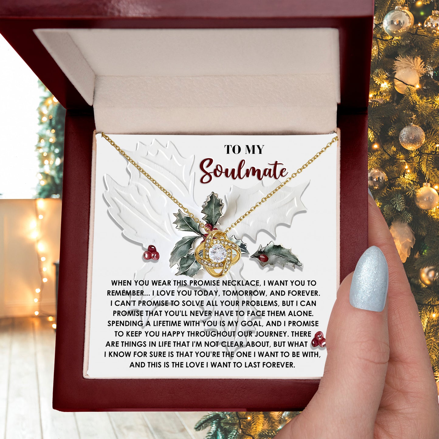 Gift for Soulmate - To Be With You - Love Knot Pendant Necklace - Mallard Moon Gift Shop