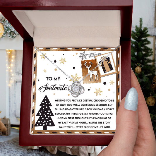 Gift for Soulmate - Like Destiny - Love Knot Pendant Necklace - Mallard Moon Gift Shop