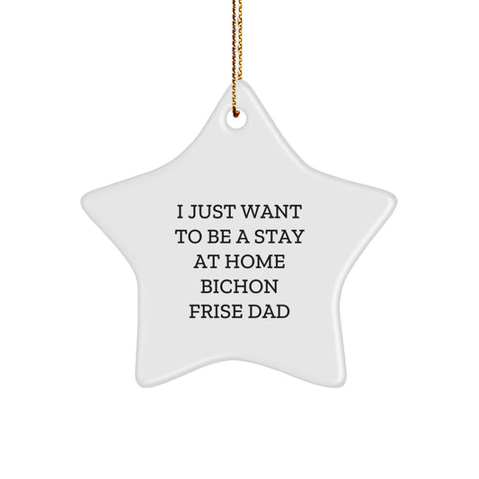 Bichon Frise Dog Gifts, Funny Quote Star Ornament, Gifts from Family for Men, Unique Christmas Unique Gifts - Image 1