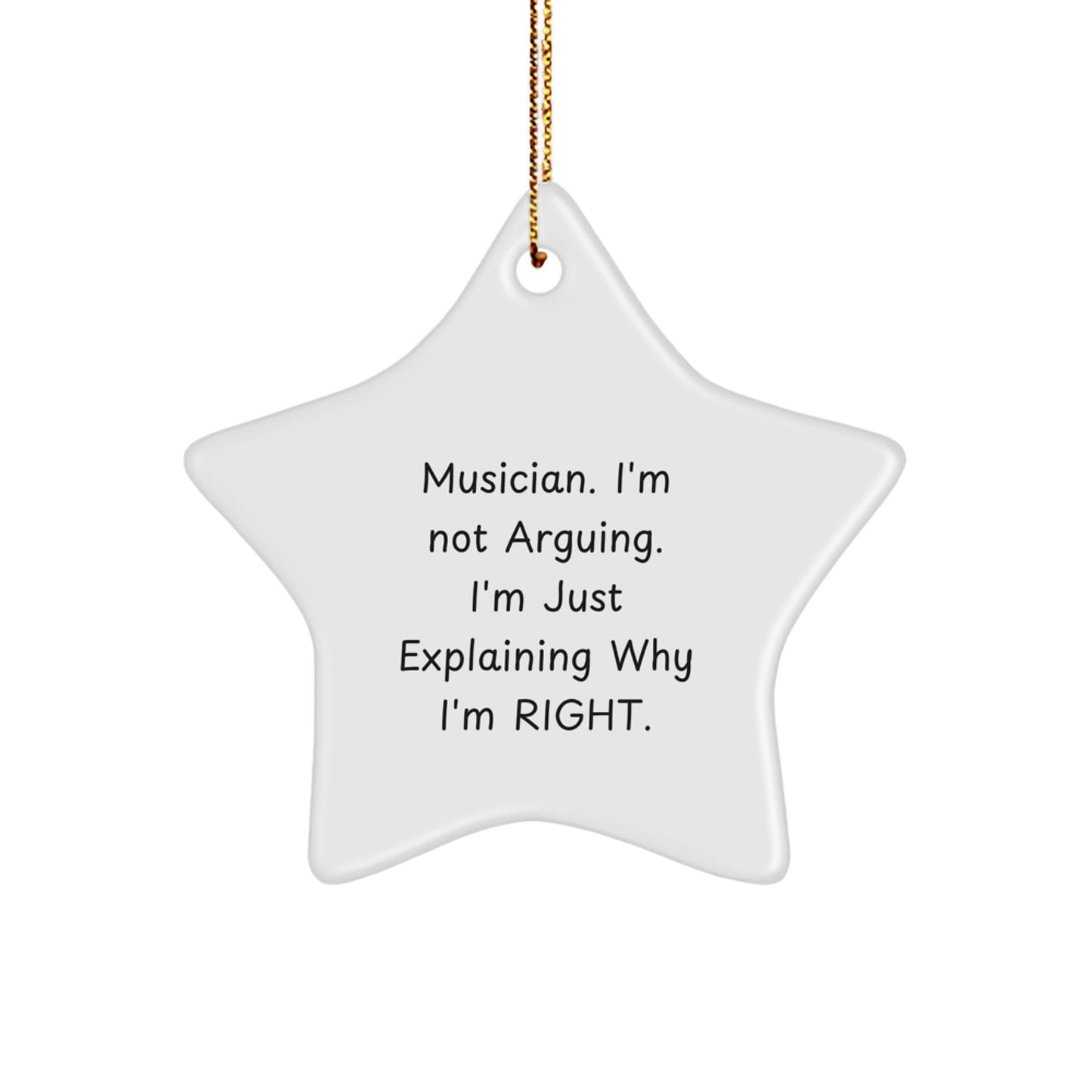 Funny Star Ornament for Musician Friends Gifts from Men, Unique Christmas Unique Gifts Ideas for Musician - Image 1