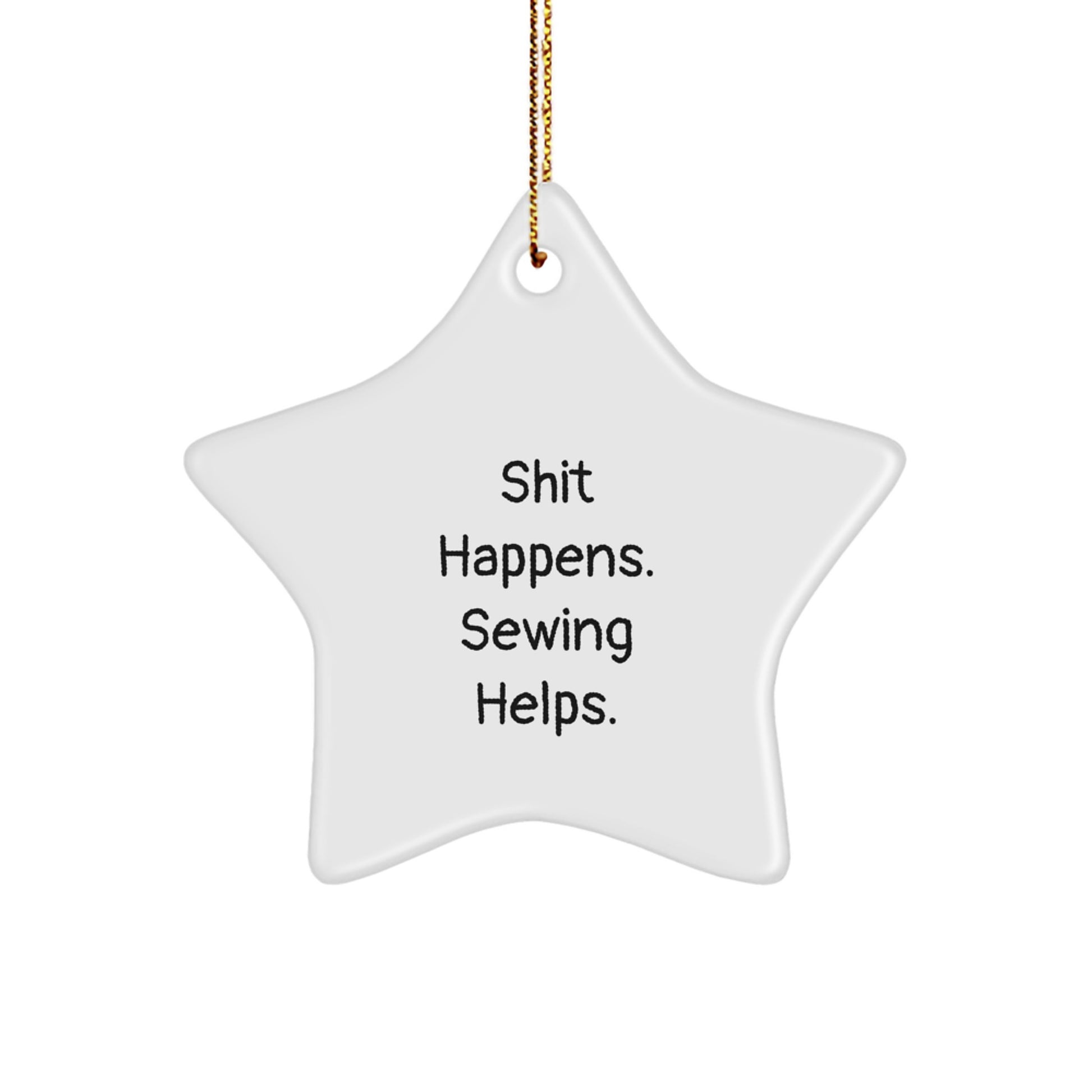 Funny Sewing Gifts from Friends for Women Sewing Enthusiasts Star Ornament Sewing Helps Christmas Unique Gifts - Image 1