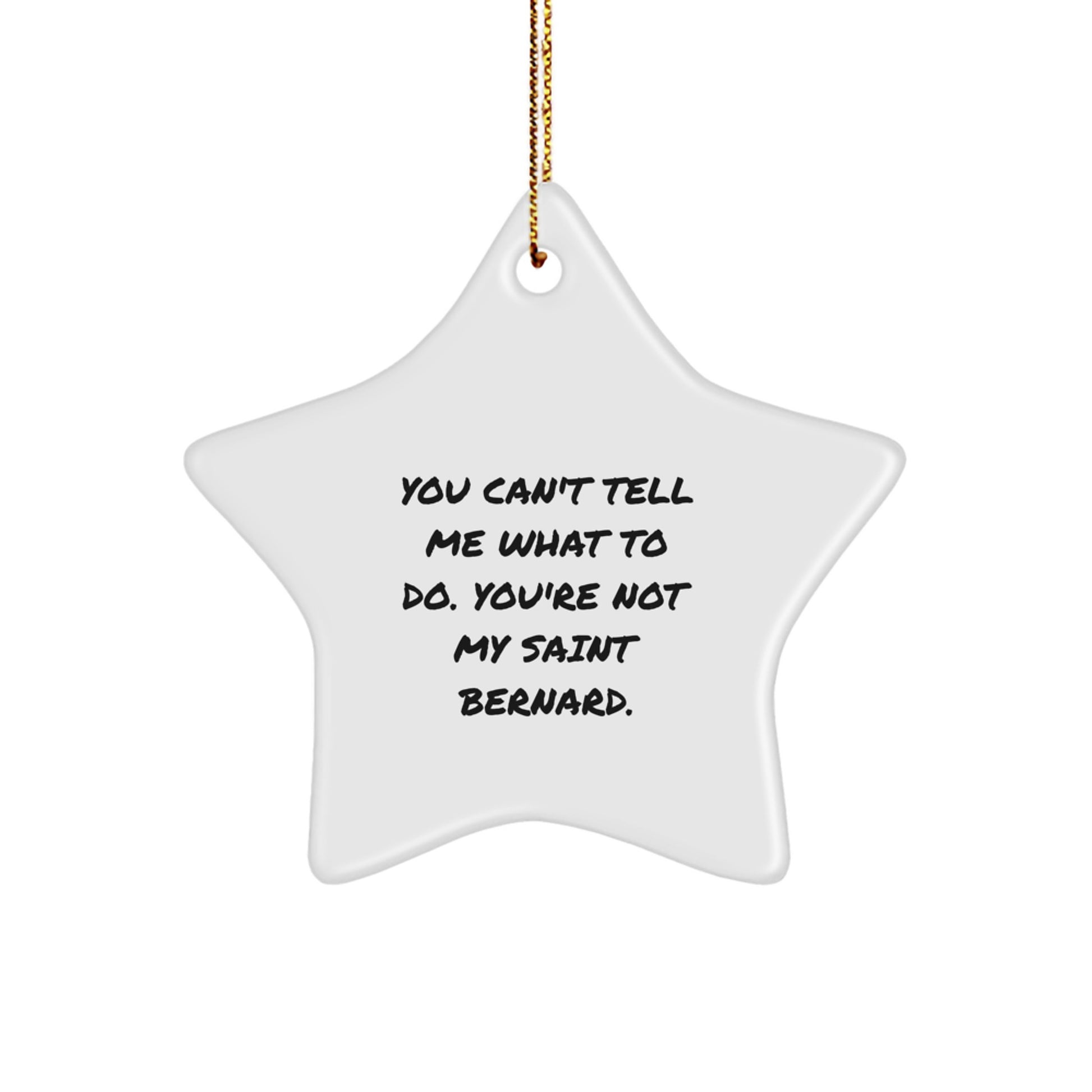 Saint Bernard Dog Gifts from Friends, Funny Star Ornament You Can't Tell Me What To Do, Christmas Unique Gifts for Men, Women, Family - Image 1
