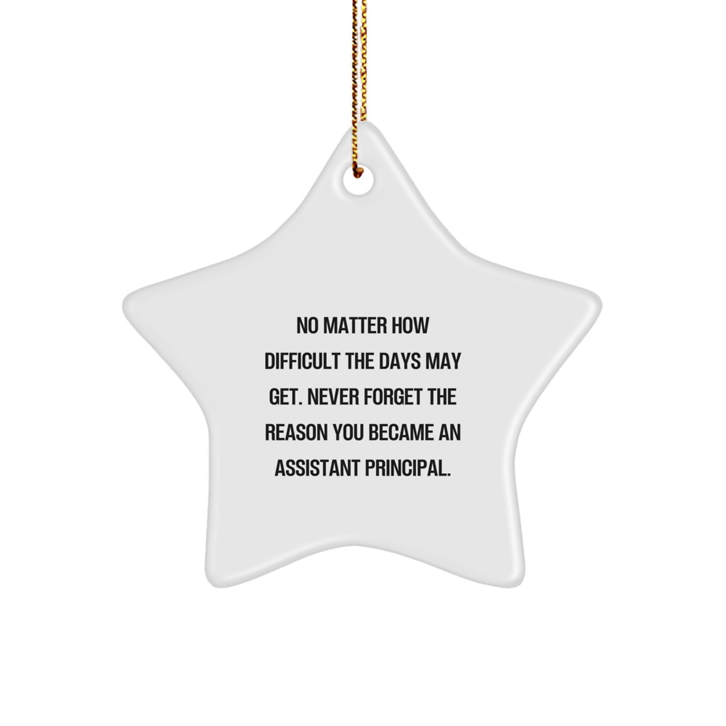 Funny Inspirational Assistant Principal Star Ornament Gifts from Men to Gifts for Assistant Principal Friends - Never Forget The Reason You Became An Assistant Principal. - Image 1