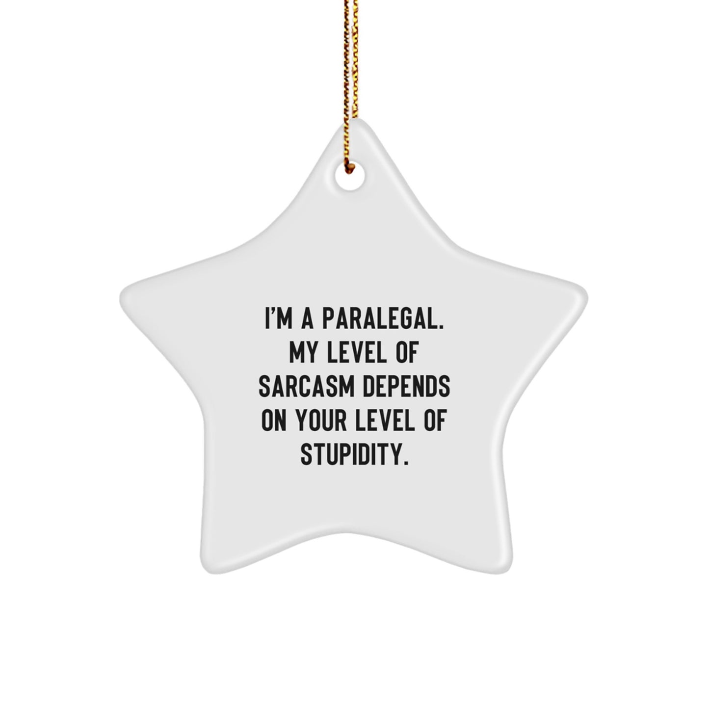 Funny Paralegal Gifts from Friends - Star Ornament for Christmas Unique Gifts for Paralegal Coworkers - Image 1