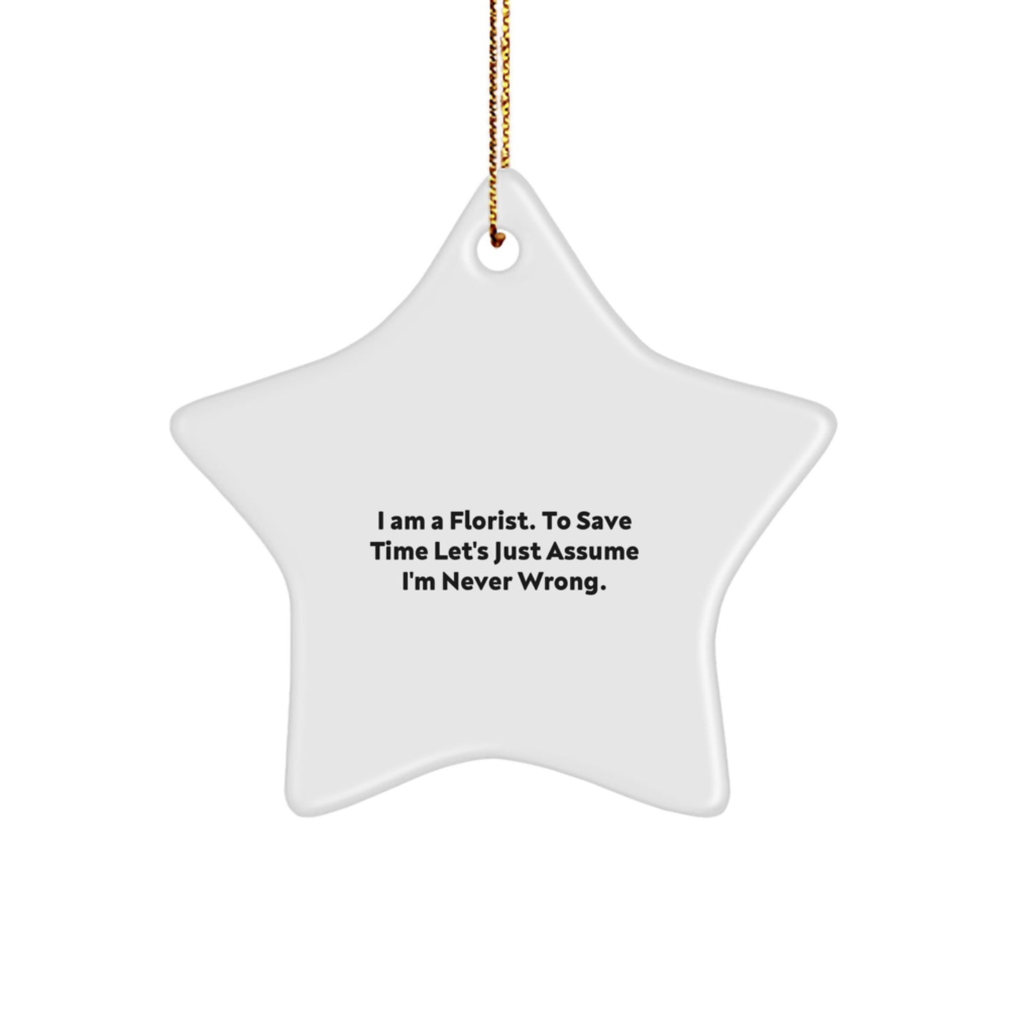 Funny Florist Gifts from Friends for Women Star Ornament Christmas Decoration - Image 1