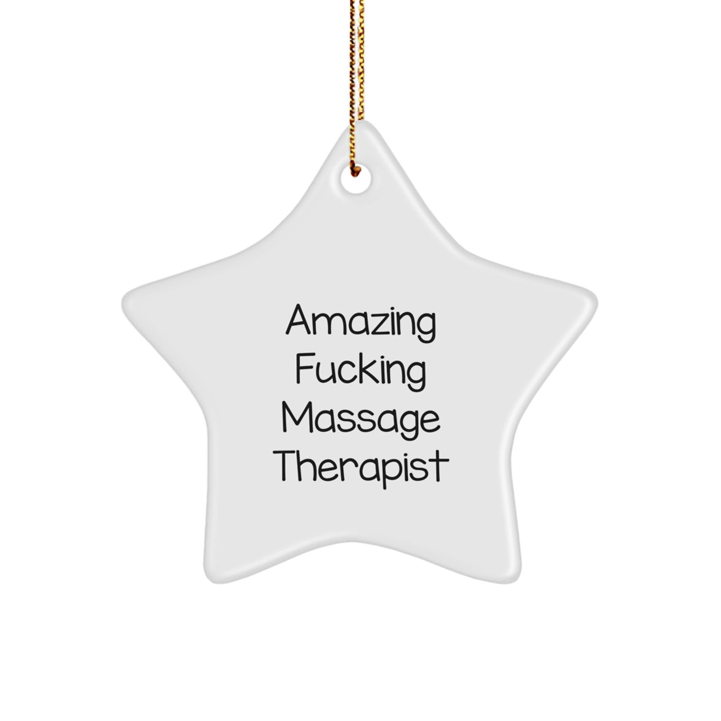 Funny Massage Therapist Star Ornament Gifts from Friends for Christmas Unique Decoration - Image 1