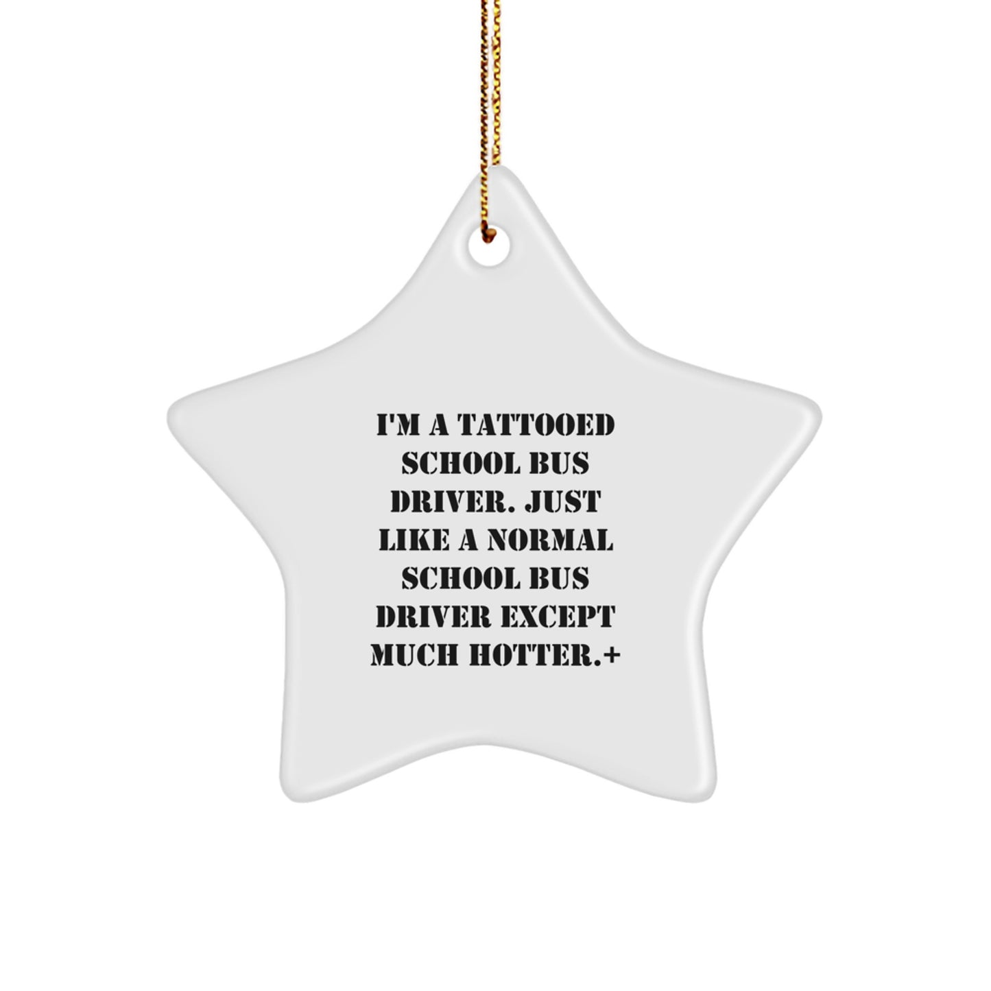 Funny School Bus Driver Gifts from Friends - Star Ornament Christmas Unique Presents for Men Women Coworkers Family - Image 1