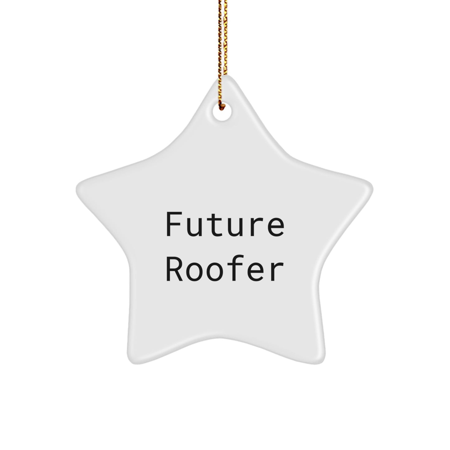 Funny Gift for Future Roofer, Star Ornament Christmas Decorations, Cute Quote, Gifts from Family to Men, Unique Christmas Unique Gifts for Men, Christmas Star Ornament - Image 1