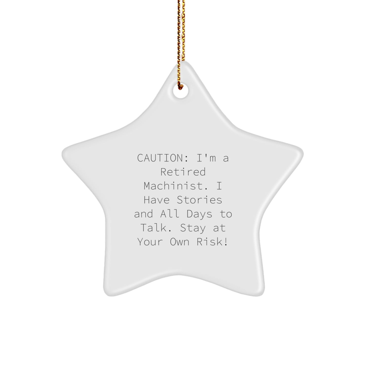 Funny Machinist Gifts from Friends Christmas Unique Star Ornaments for Men Women Coworkers Family - Image 1