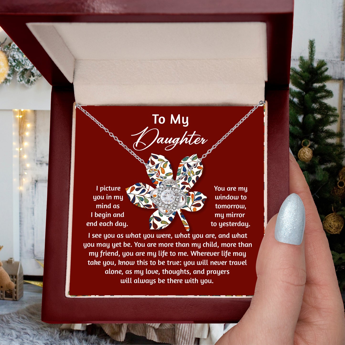 Gift for Daughter - To Be True - Love Knot Pendant Necklace - Mallard Moon Gift Shop