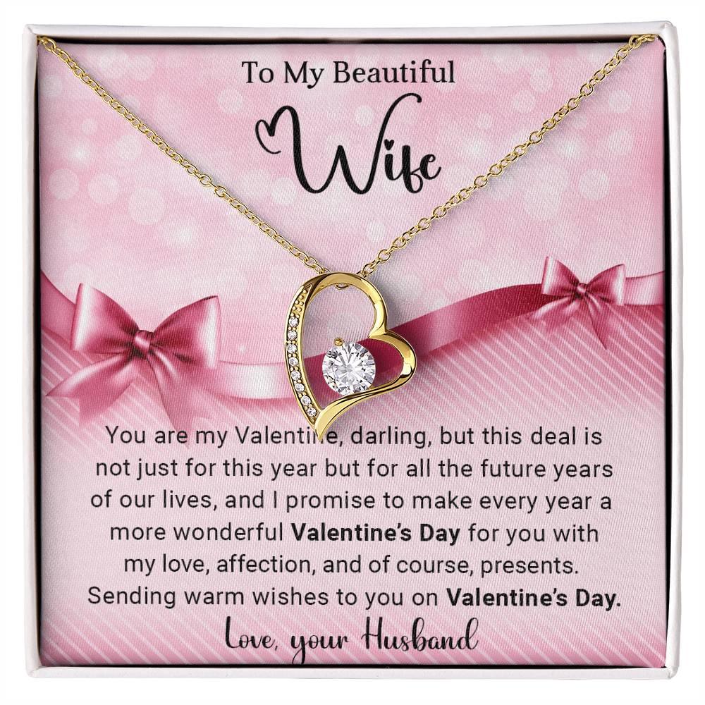 To My Beautiful Wife I Promise You Forever Love Pendant Necklace - Mallard Moon Gift Shop