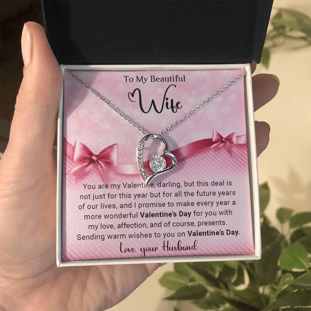 To My Beautiful Wife I Promise You Forever Love Pendant Necklace - Mallard Moon Gift Shop