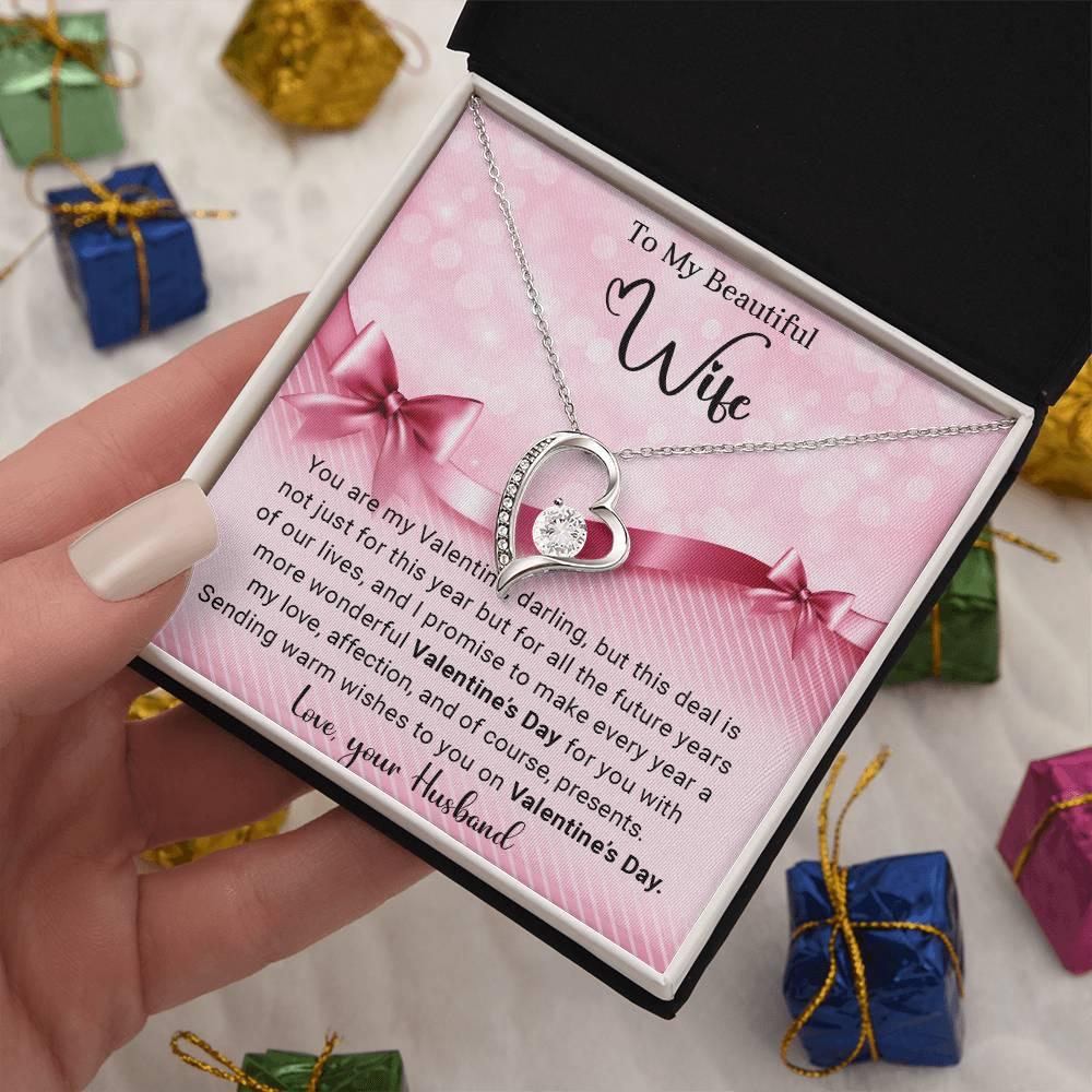 To My Beautiful Wife I Promise You Forever Love Pendant Necklace - Mallard Moon Gift Shop