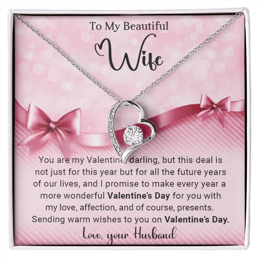 To My Beautiful Wife I Promise You Forever Love Pendant Necklace - Mallard Moon Gift Shop