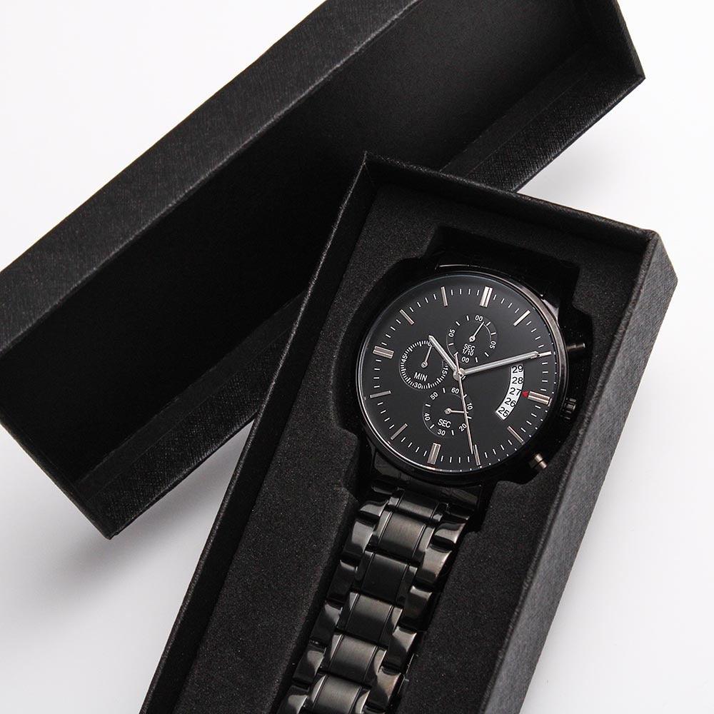 To My Father in Law from Son in Law Engraved Wrist Watch - Mallard Moon Gift Shop