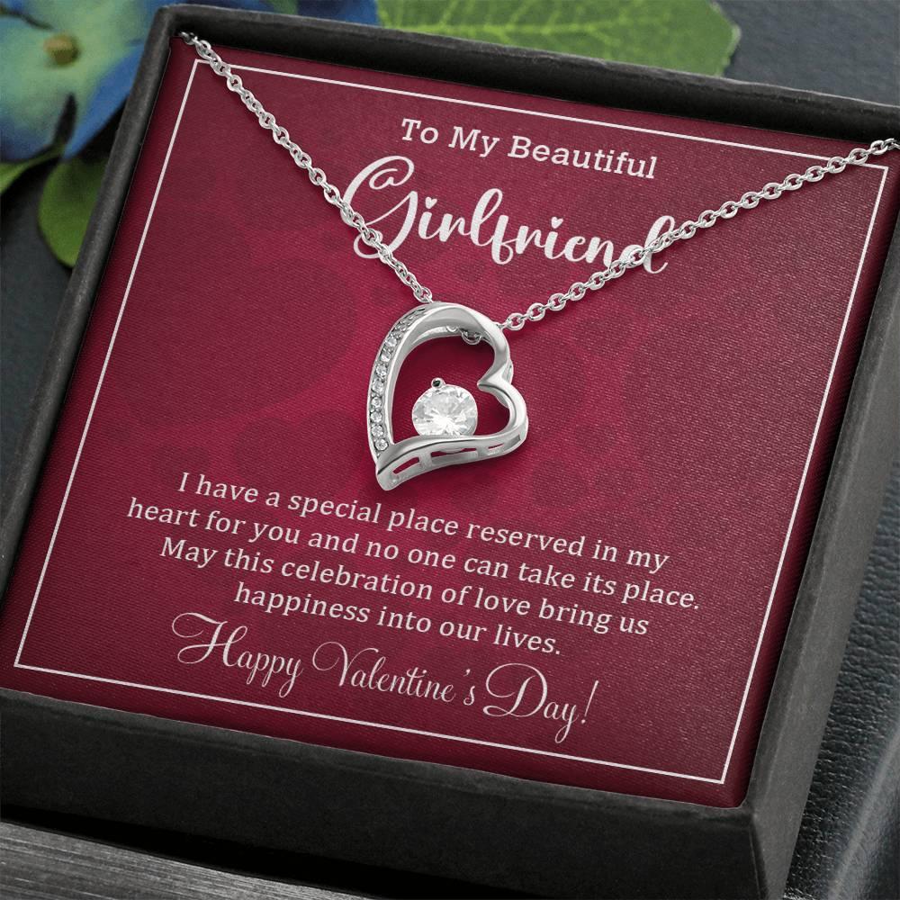 To My Girlfriend I have a Place Reserved in my Heart Forever Love Pendant Necklace - Mallard Moon Gift Shop