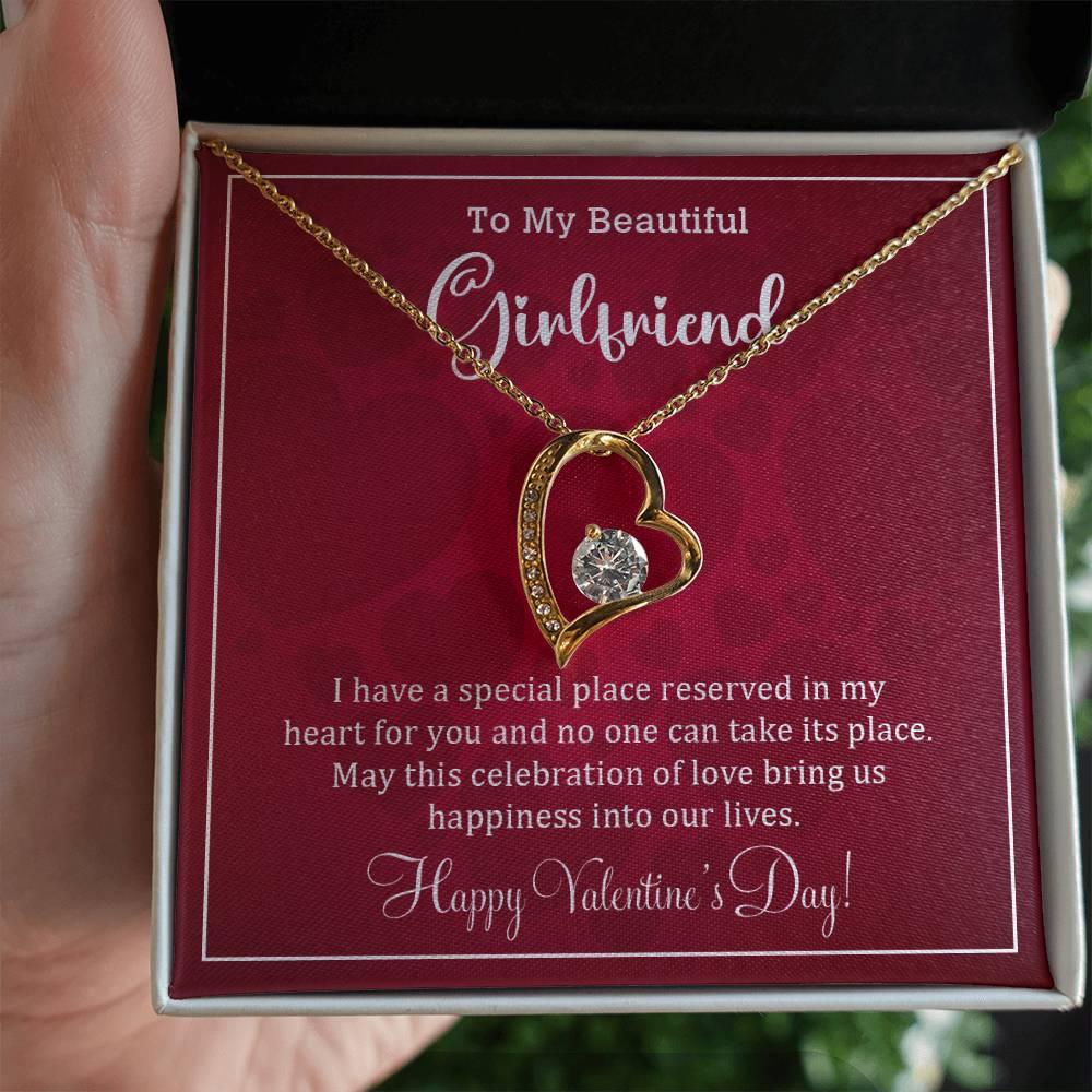 To My Girlfriend I have a Place Reserved in my Heart Forever Love Pendant Necklace - Mallard Moon Gift Shop